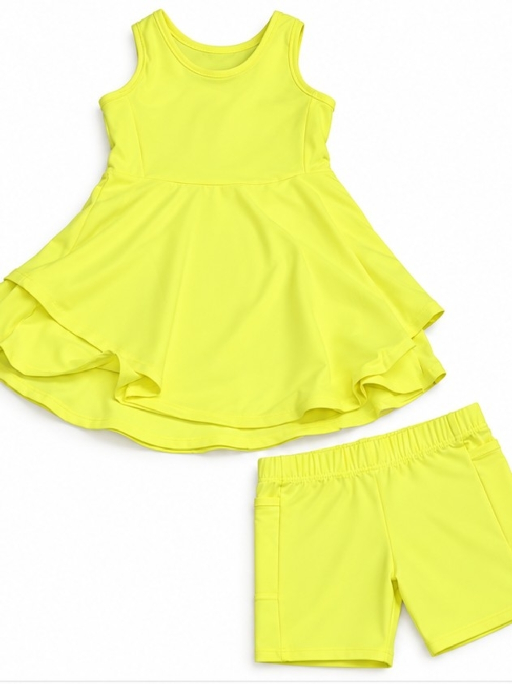 Handfrog Girls Yellow Tennis Golf Dress & Shorts Set Size 11Y New